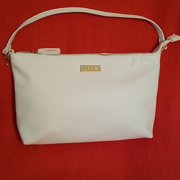 bebe white purse